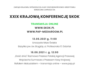 Jesteśmy wierni naszym zasadom” - już dziś XXIX Krajowa Konferencja SKOK