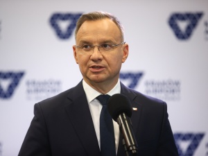 Prezydent Andrzej Duda w Krakowie-Balicach: CPK nie zagraża lotniskom regionalnym, pasażerów nie zabraknie 