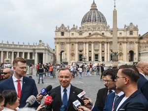 Prezydent Duda modlił się przy grobie Jana Pawła II 