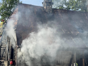 Pożar zabytkowego kościoła św. Heleny w Nowym Sączu