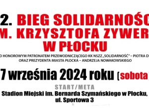 Zaproszenie na Bieg Solidarności im. Krzysztofa Zywera 