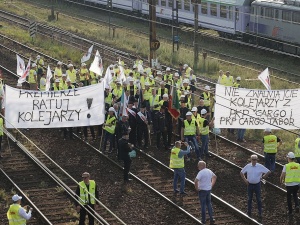 „Kolejarze, budźcie się! Solidarność Was nie zostawi!” Związkowcy w obronie PKP Cargo