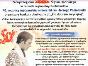 Opolska „S” organizuje konkurs plastyczny „Zło dobrem zwyciężaj”