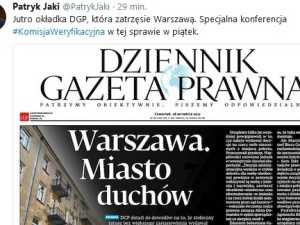 Patryk Jaki: Jutro okładka "DGP", która zatrzęsie Warszawą. Specjalna konferencja w piątek