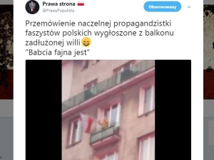 [video] Miły akcent na Marszu Niepodległości: "W górę serca, babcia fajna jest"