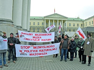 Protest muzealników: O pracy  nie rozmawia się przy kawie