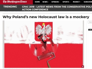 Skandaliczna przeróbka polskiej flagi w Washington Times. Kiedy skończy się to szaleństwo?