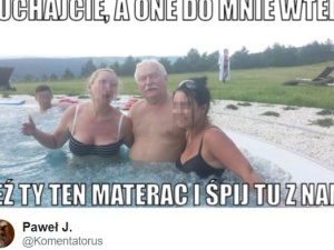 "A one do mnie wtedy: weź ten materac i śpij z nami!". Zobacz memy po wizycie Lecha Wałęsy w Sejmie