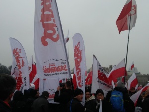 [Nasza fotorelacja] Warszawa. "Solidarność"  świętuje Niepodległość