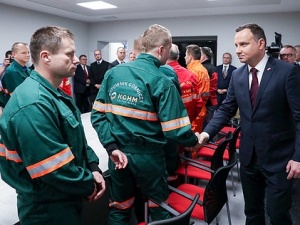 Andrzej Duda na Śląsku. Spotkał się z rodzinami ofiar i ratownikami