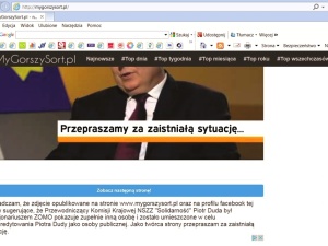 Twórcy strony "my gorszy sort" przepraszają Piotra Dudę za ZOMO