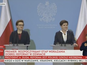 Premier Szydło: reforma edukacji jest najtrudniejszym zadaniem rządu