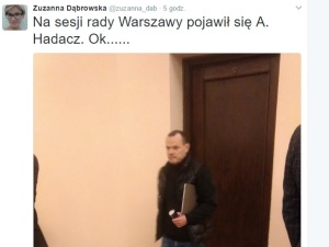 Przeciwnicy HGW nie wpuszczeni na sesję rady miasta. Nie zabrakło za to Andrzeja Hadacza