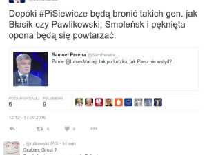 Rzecznik PO grozi? "Smoleńsk i pęknięta opona będą się powtarzać"