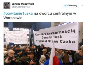 Awantury, przepychanki, Kijowski i Kopacz na Dworcu Centralnym, czyli powitanie Donalda Tuska w Warszawie