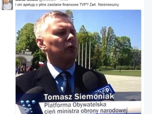 Siemoniak w TVP podpisany jako "cień ministra obrony narodowej". Posłanka Golbik oburzona