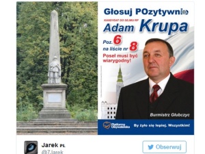 Burmistrz Głubczyc Adam Krupa z PO za 30 tys. zł remontuje pomnik "Wdzięczności Armii Czerwonej"