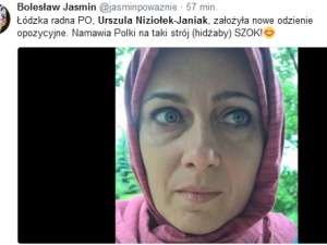 "Polki ubierzcie się w hidżab!" nawołuje łódzka radna. Do akcji dołączył płk Mazguła w stroju szejka...