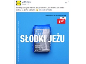 Niemiecki Lidl drwi z religii? Sklep reklamuje cukier hasłem "Słodki jeżu"