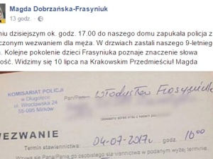 Żona Frasyniuka: Do naszego domu zapukała policja