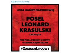 PO grzmi, że projekt ustawy o SN to "zamach lipcowy" i publikuje "listę hańby narodowej"