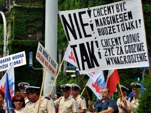 Protest pracowników gospodarki wodnej