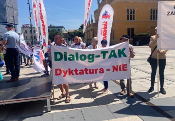 Dialog – tak, dyktatura nie!. Protest pracowników PKP Cargo we Wrocławiu