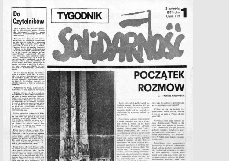  37 lat temu wyszedł pierwszy numer „Tygodnika Solidarność”