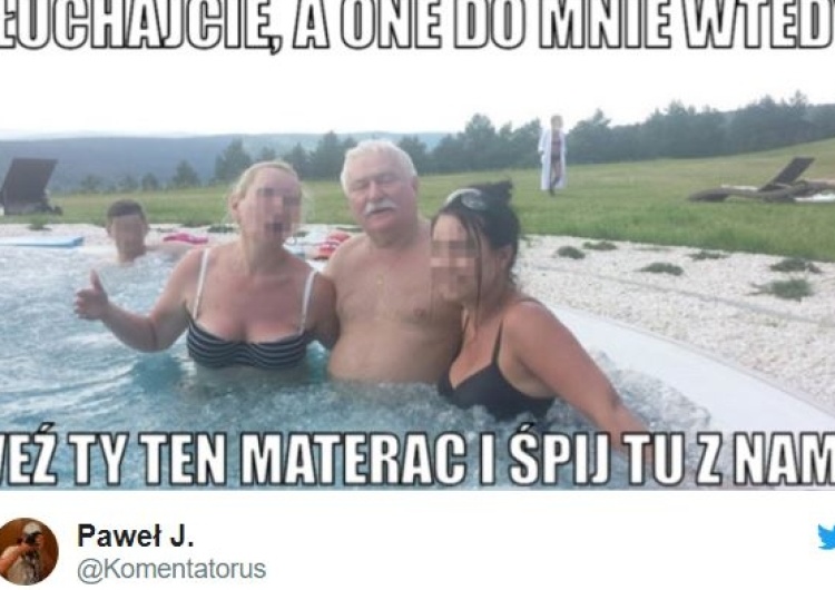  "A one do mnie wtedy: weź ten materac i śpij z nami!". Zobacz memy po wizycie Lecha Wałęsy w Sejmie