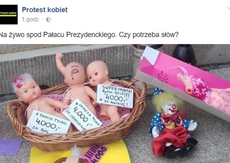  To chore. Aborterki i aborterzy przynoszą na demonstracje rozerwane lalki. Jak dzieci po aborcji