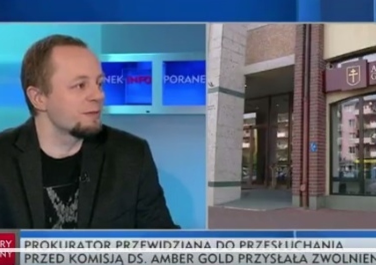 zrzut ekranu Cezary Krysztopa w TVP Info: Wymiar sprawiedliwości sprawia wrażenie jakby był częścią niecnego procederu