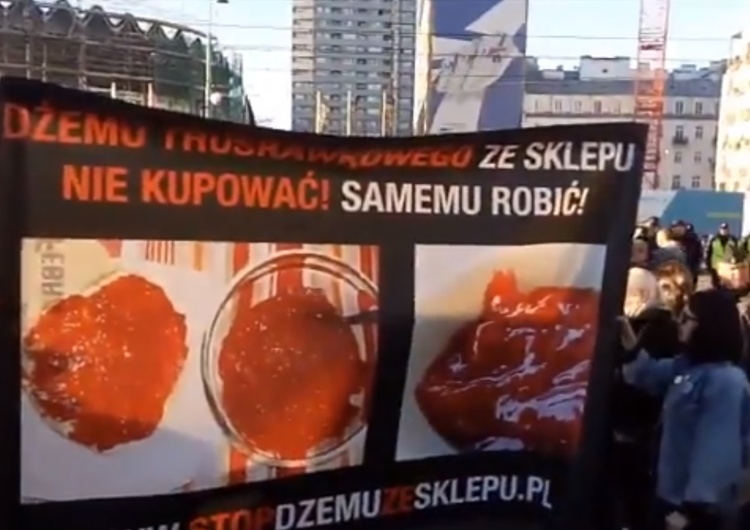  [video] Patologia. Na marszu aborterów zamordowane dzieci porównane do dżemu truskawkowego