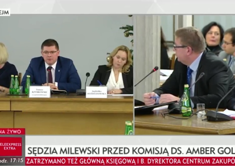  Komisja d/s Amber Gold. Zeznaje sędzia Milewski. "Czy w sądzie działał wydział 'na telefon'?" [video]