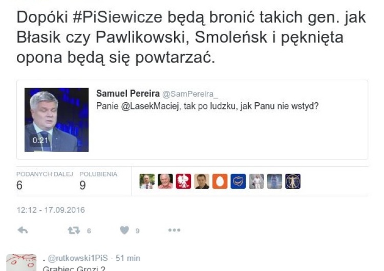  Rzecznik PO grozi? "Smoleńsk i pęknięta opona będą się powtarzać"