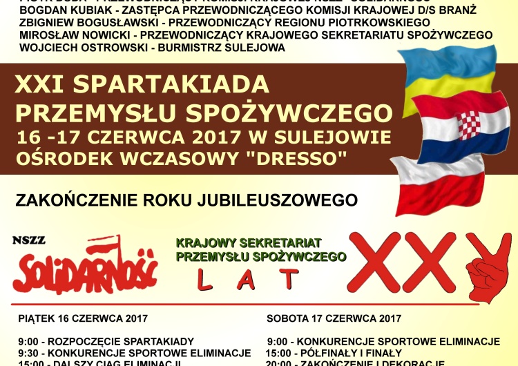  XXI Międzynarodowa Spartakiada Przemysłu Spożywczego NSZZ „Solidarność”.