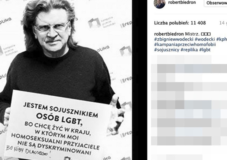 zrzut ekranu Robert Biedroń też postanowił "pożegnać" Zbigniewa Wodeckiego. Internauci: "Polityczny nekrofil"