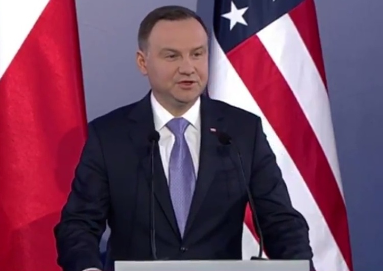  [video] Andrzej Duda: wizyta prezydenta Trumpa podkreśla naszą więź i wysoką jakość sojuszu Polski i USA