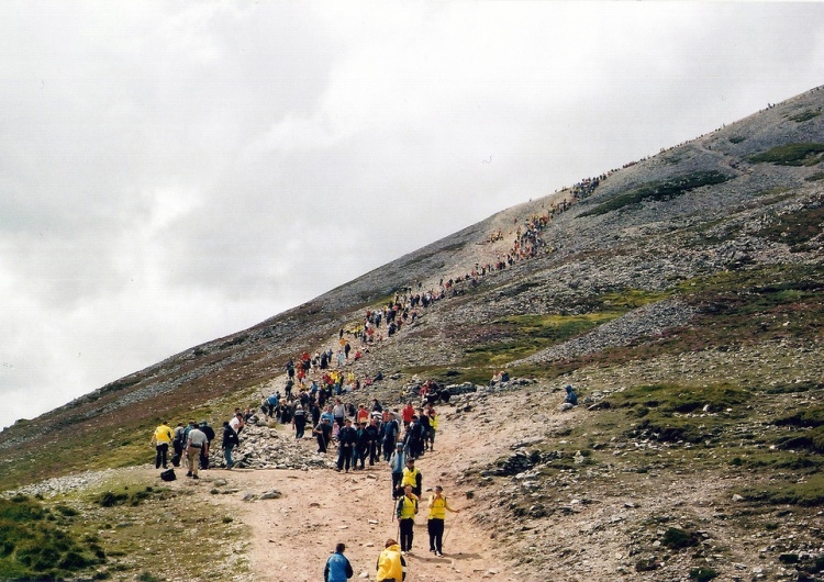 Croagh Patrick Na Górze Św. Patryka Irlandczycy modlili się o powołania