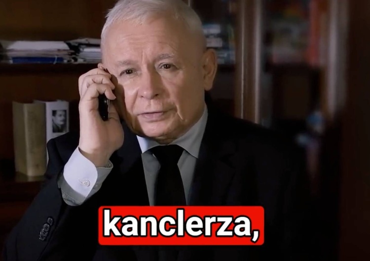 Jarosław Kaczyński [WIDEO] Najnowszy spot PiS. Jarosław Kaczyński odbiera telefon z ambasady Niemiec