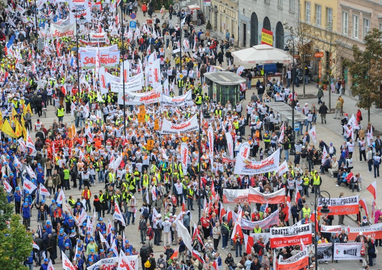 Manifestacja Solidarności - zdjęcie poglądowe Michał Ossowski: Nie martwcie się, jeśli Solidarność zdecyduje się wyjść na ulice, na pewno to zauważycie