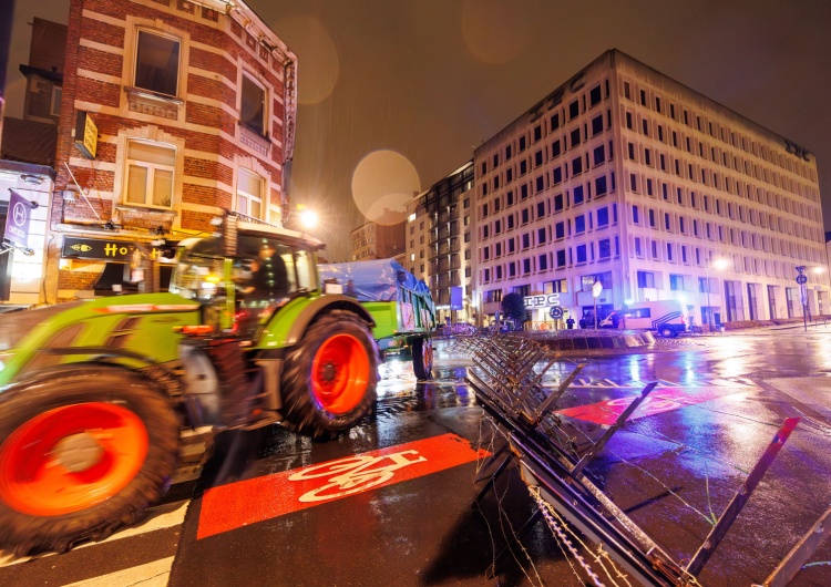protesty rolników Protest w Brukseli. Traktory blokują ulice