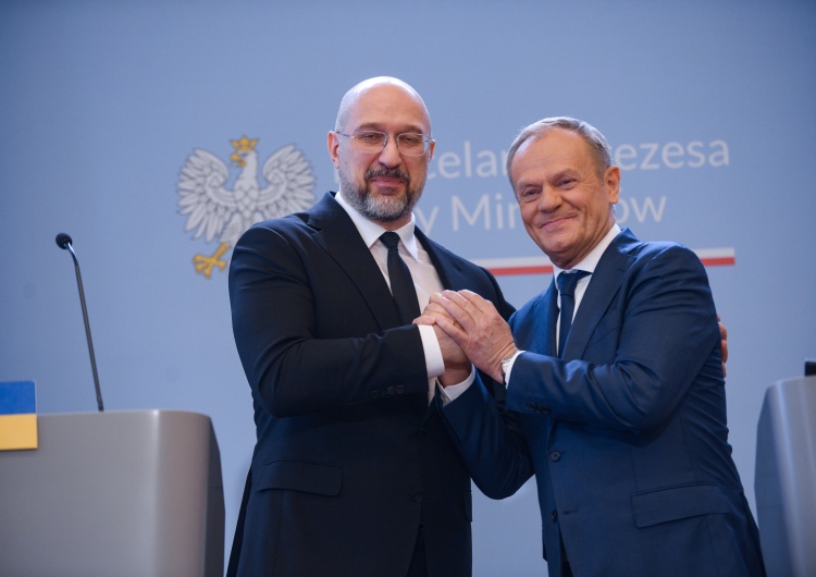 Denys Szmyhal i Donald Tusk Zbigniew Kuźmiuk: Ukraina z mocniejszą pozycją w UE, niż Polska