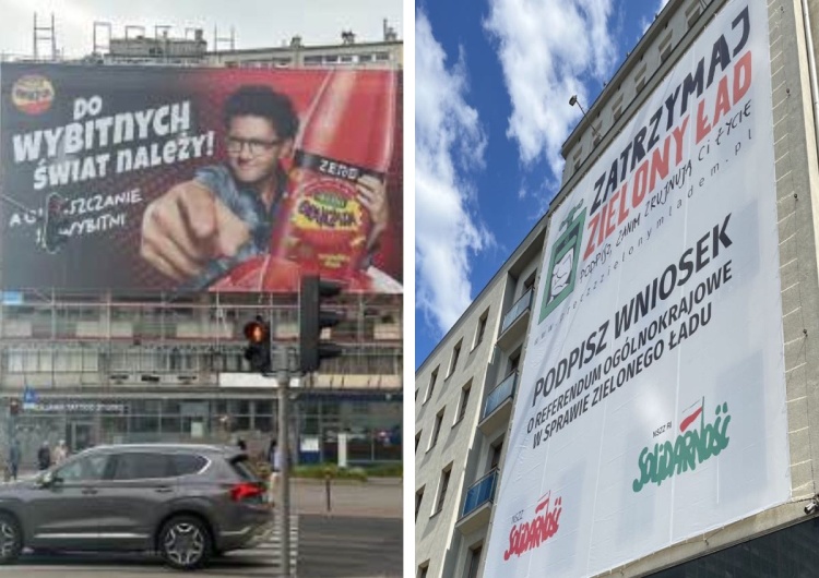 Baner z Kubą Wojewódzkim oraz baner 