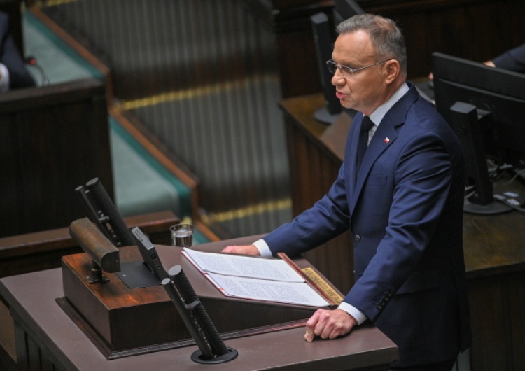 Prezydent Andrzej Duda w Sejmie Orędzie prezydenta Dudy. 