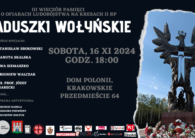 Zaduszki Wołyńskie 2024 Zaproszenie na Zaduszki Wołyńskie 2024