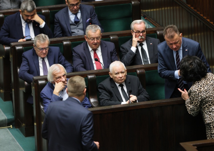 Prezes PiS Jarosław Kaczyński Sprawozdanie PiS odrzucone. Mocne słowa Kaczyńskiego