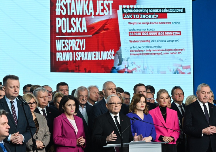 Prezes PiS Jarosław Kaczyński podczas konferencji prasowej Sprawozdanie PiS odrzucone. Kowalczyk ostro o PKW