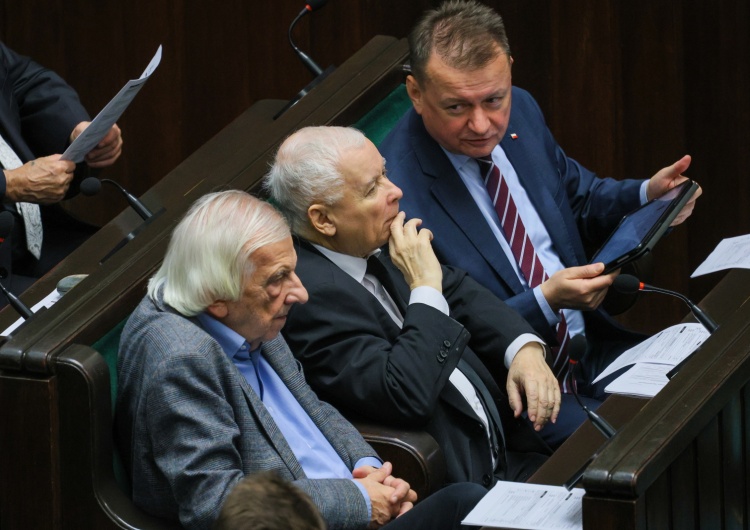 Ryszard Terlecki, Jarosław Kaczyński, Mariusz Błaszczak Zebranie Rady Politycznej PiS. Zaproszono Karola Nawrockiego