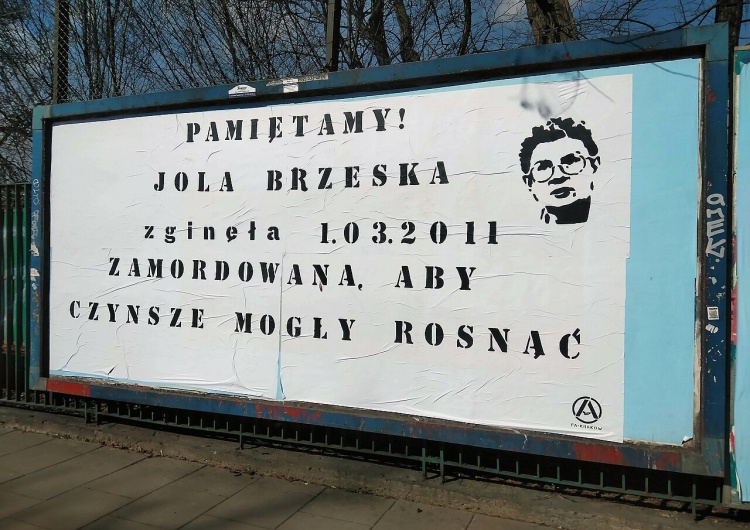 Plakat dotyczący Jolanty Brzeskiej Sprawa Jolanty Brzeskiej. Zbrodnia bez kary