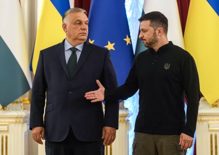 Premier Węgier Viktor Orban i prezydent Ukrainy Wołodymyr Zełenski 